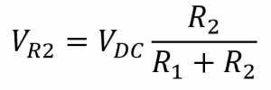 resistor voltage divider equation