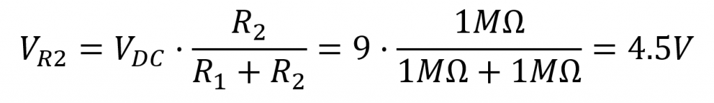 voltage divider jfet example equation