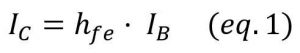 BJT Transistor equation (base collector current relation)