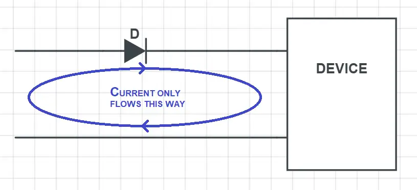 blocking protection diode schematic circuit