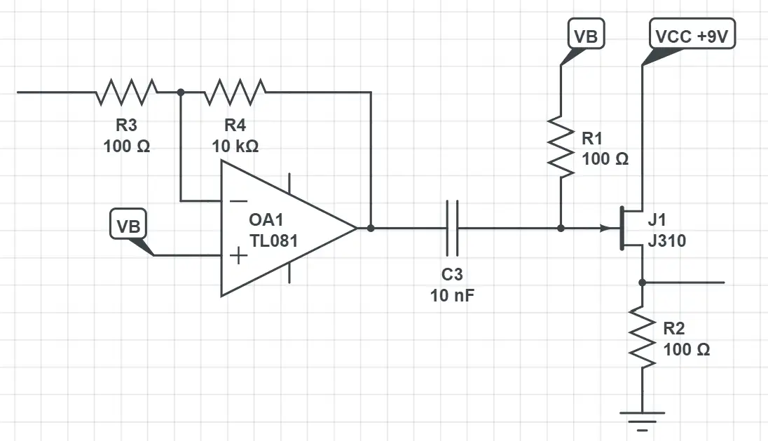 Coupling capacitor circuit example