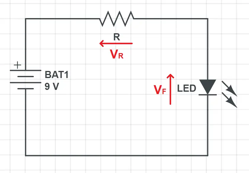 current protection resistor led schematic