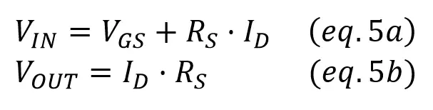 jfet buffer kirchoff voltage loops analysis equation