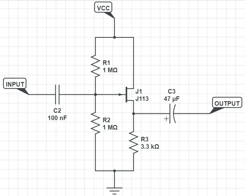 blog jfet buffer schematic