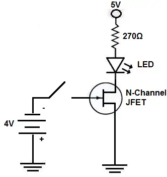 jfet switch circuit schematic