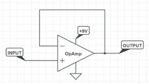 Opamp buffer circuit schematic