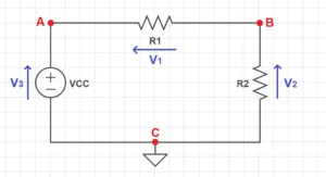 Voltage drop example schematic